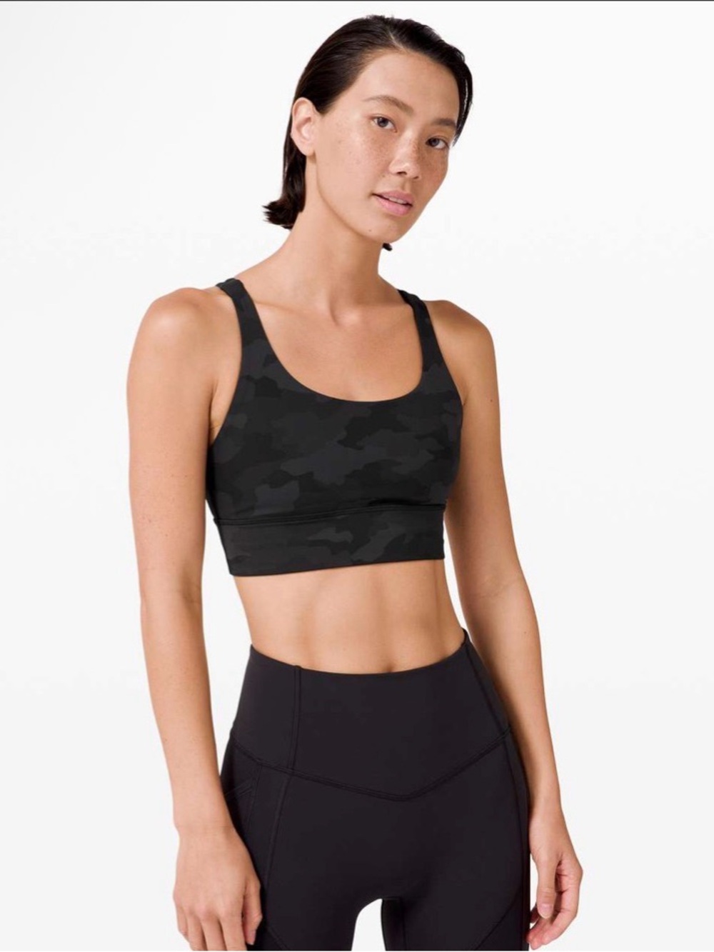 Lululemon Energy Bra Long Line - Heritage 365 Camo Deep Coal Multi